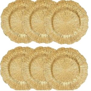 Textured Gold Charger Plate